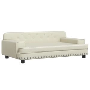 vidaXL Kindersofa Creme 90x53x30 cm Kunstleder