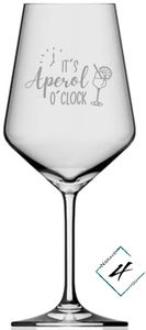 Aperol Glas mit Gravur, Its Aperol oclock, Aperolglas graviert, Aperol Geschenk, Geschenk für Aperolliebhaber, Aperolgeschenk, Aperol oclock