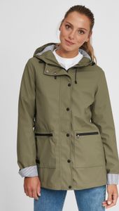 OXMO OXBecky Damen Regenmantel Regenjacke Übergangsjacke mit Kapuze