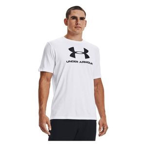 Under Armour Men's UA Sportstyle Logo Short Sleeve White/Black XL Fitness T-Shirt