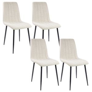 Albatros Esszimmerstühle 4er Set GARDA beige - Komfortabler Polsterstuhl für Modernes und Stilvolles Design am Esstisch - Küchenstuhl oder Stuhl Esszimmer mit hoher Belastbarkeit bis 110kg