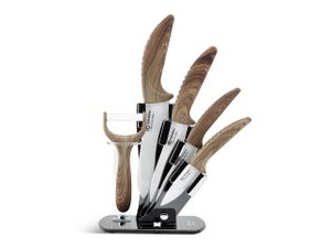 EDENBERG sada nožů 6 ks kuchyňský nůž loupačka kuchařský nůž nůž na chleba nůž na krájení H