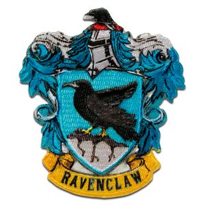 Harry Potter © Ravenclaw Wappen  - Aufnäher, Bügelbild, Aufbügler, Applikationen, Patches, Flicken, Zum Aufbügeln, Größe: 7,4 x 6,3 cm