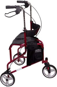Antar Premium Rollator, 3 Räder, faltbar, Sitz und Rückengurt