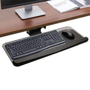 Tastaturauszug Tastaturhalterung Tastaturablage Tastatur Halterungen Verstellbar Schreibtischzulage Schublade Untertisch Keyboardauszug