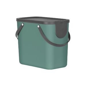 Rotho 1024905092AZ Abfallbehälter 'Albula', 25 Liter, 40 x 23,5 x 34 cm, mistletoe green