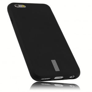 mumbi Hülle kompatibel mit iPhone 6 / 6S Handy Case Handyhülle, anthrazit mit grauem Streifen