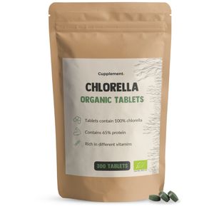 Cupplement - Chlorella 300 Tabletten - Bio - Kein Pulver oder Flocken - Nahrungsergänzungsmittel - Superfood - Spirulina