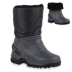 Mytrendshoe Kinder Warm Gefütterte Winter Boots Stiefel Bequeme Schuhe 836071, Farbe: Grau Schwarz, Größe: 27 Mytrendshoe Kinder Warm Gefütterte Winter Boots Stiefel Bequeme Schuhe 836071, Farbe: Grau Schwarz, Größe: 27