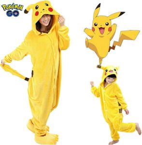 Kinder Pokémon Tier Pyjama Uni-Kostüm Pikachu Kigurumi Hoodie Overall-M