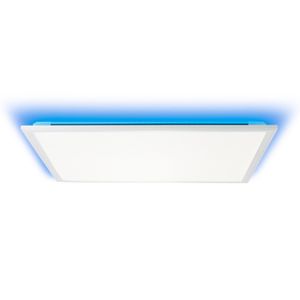 BRILLIANT ALLIE LED Aufbaupaneel Deckenleuchte RGB Backlight Fernbedienung Metall / Kunststoff Weiß G96947/05