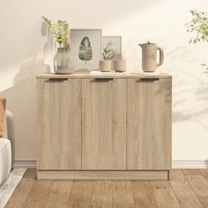 vidaXL Sideboard Sonoma-Eiche 90,5x30x70 cm Holzwerkstoff