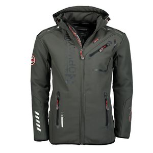 Geographical Norway ROYAUTE Men Softshell Jacke Herren Wasserdicht Jacke mit Kapuze Outdoor Windjacke Taktische Jacke Brandiing- Production