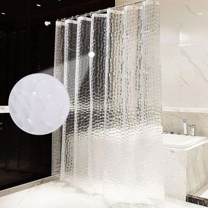 Duschvorhang, 180x200cm, 3D Eva Transparent Antischimmel Shower Curtains Wasserdichter Badezimmervorhang Umweltfreundlich Waschbar Duschvorhänge mit 12 Haken