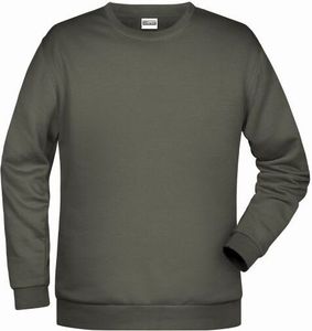 Klassisches Rundhals Sweatshirt für Herren dark-grey, Gr. 5XL