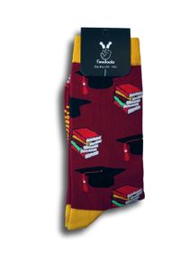TwoSocks lustige Socken - Nerd Socken Bücher, Student, Abschlussgeschenk, Motivsocken für Damen & Herren  Baumwolle Einheitsgröße