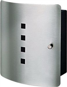 BURG-WóCHTER Schlôsselbox Quad 6204/10 Ni mit 10 Haken und magnetischem Verschluss