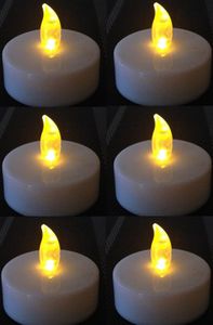LED Teelicht Groß  flackernd XL Teelichter elektrisch Kerze Kerzen 6 Stück für AAA Batterien