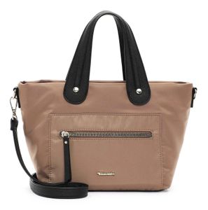 Tamaris Damen Shopper Handtasche Cityshopper klein Nylon Optik Johanna 31813, Farbe:Beige