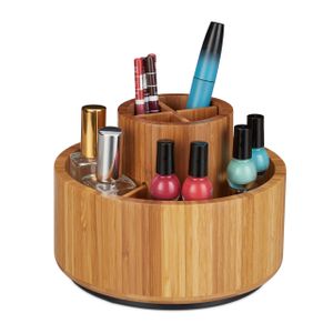 relaxdays Make Up Organizer drehbar aus Bambus