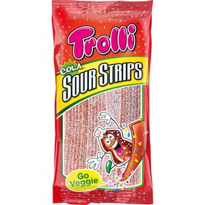 Trolli Cola Sour Strips saure Fruchtgummi Streifen Cola Geschmack 85g