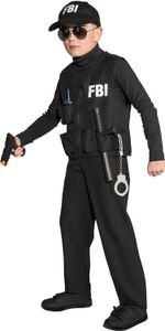 Weste FBI Einsatz Schutzweste US Agent Kinder Karneval Fasching Kostüm 140/152