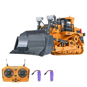 RC Bulldozer 1:24 2,4 GHz 9CH RC Bauwagen Baufahrzeuge Lernspielzeug fuer Kinder mit Light Music 2 Batterie