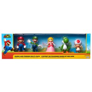 JAKKS PACIFIC - Packung mit 5 Figuren - Super Mario Bros: Mario und seine Freunde