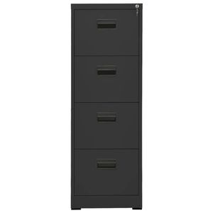 vidaXL Szafka na dokumenty antracyt 46x62x133 cm stal