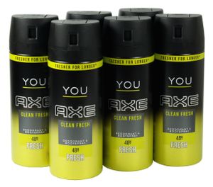 Axe 6x 150ml Clean Fresh Deospray Deodorant Bodyspray Herren