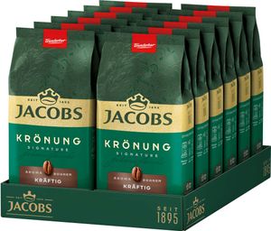 JACOBS Kaffeebohnen Krönung Aroma-Bohne kräftig ganze Kaffee Bohnen 12 x 500g