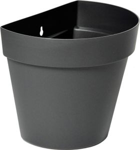Wand Blumentopf RIO Anthrazit 28x20x23 cm, Pflanzkübel Robuster Übertopf Blumentopf