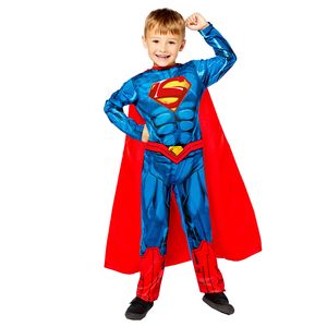 Superman Deluxe Kostüm für Kinder nachhaltig produziert, Größe:8- 10 Jahre