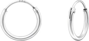 Kleine Creolen Silber 925 Ohrringe grau, roségold Silber 10 mm