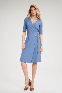 Figl Midikleid für Frauen Dolker himmelblau M