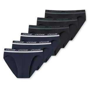 uncover by Schiesser 6er Pack Basic Rio Slip / Unterhose Slips mit Logo-Webgummibund, Komfortabel und formstabil, In perfekt sitzender, elastischer Single-Jersey-Qualität