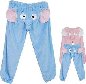 Elefanten-Pyjama für Damen, Flanell-Pyjama für Herren, Paar-Pyjama, lustiger Elefanten-Pyjama, warme Weihnachtshose für die Familie-Geeignet für Körpergrößen unter 160 cm, Größe S
