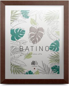 aFFa frames, Batino, Bilderrahmen aus Holz, Hell, Rechteckig, mit Acrylglasfront, HDF-Hintergrund, Braun, 40x50 cm