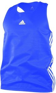 adidas Amateur Boxen leichtes Tank Top Blau/Weiß-2XL