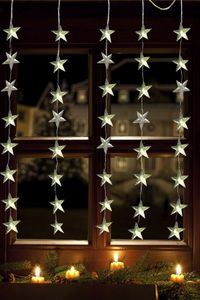 LED Lichtervorhang 40er Sterne warmweiß 1x1,2m innen / außen 06044