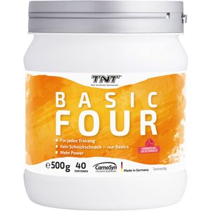 TNT Basic Four Trainingsbooster mit Tyrosin, Beta-Alanin, Creatine und Koffein 500g Himbeere
