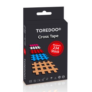 TOREDOO Cross Tape Gittertape Gitterpflaster 234 Stück Typ A - Akupunkturpflaster klein in 5 Farben