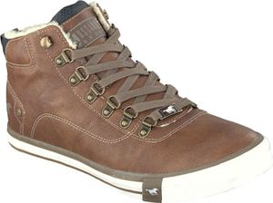 Mustang Herren Stiefelette Schnürboot High Top Sneaker Warmfutter 4103-601, Größe:41 EU, Farbe:Braun