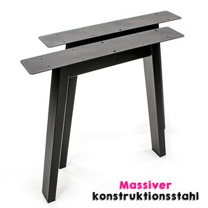 2 x Tischbeine - Tischkufen aus Profilen 80x40 mm – A FORM Schwarz