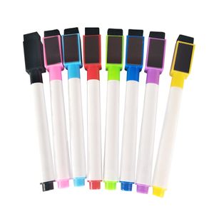 8-teilige farbige magnetische Trockenloeschmarker mit Radiergummi-Kappe Whiteboard-Stiften Schrein fuer Buero-Schulheim