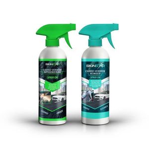 SkinStar Cabrio-Verdeck Reiniger + Spray-On Imprägnierung Doppelpack Cabrio Reinigungsspray & Proof Imprägnierspray