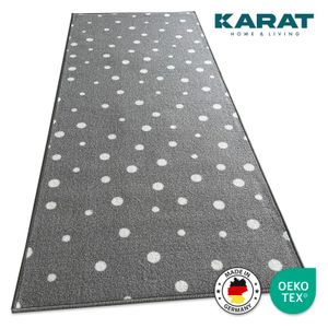 Teppichläufer Dots&Stars Kinderteppich für Jungen und Mädchen White Dots 80 x 350 cm