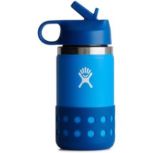 Hydro Flask Kinder Isolierflasche KIDS WIDE MOUTH STRAW LID AND BOOT, Farben:lake, Größe:355ml (12oz)