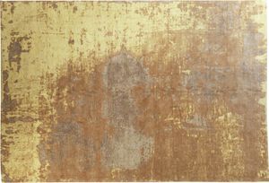 Vintage bavlněný koberec MODERN ART XXL 350x240cm rezavě hnědý sepraný  vzhled