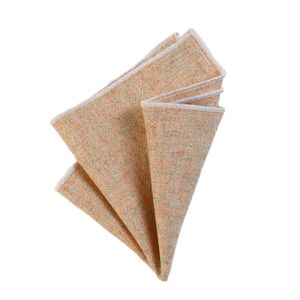 DonDon Herren Einstecktuch Taschentuch 23 x 23 cm zum selber falten aus Baumwolle Tweed Style einfarbig beige
